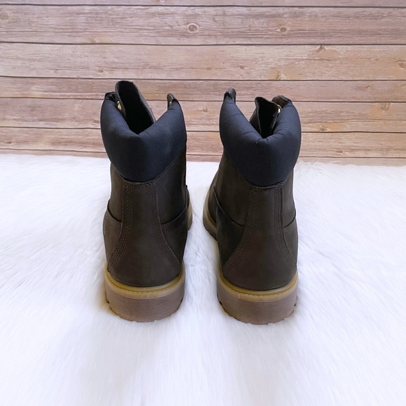 Timberland Men’s Premium 6 Inch Waterproof Dark Brown Boots - Picture 3 of 7